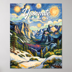 Poster Vue personnalisée du tunnel de Yosemite en hiver d