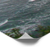 Poster Vue photo de l'arbre de plage de l'océan hawaïen (Coin)