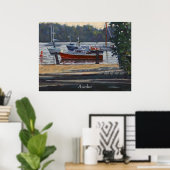 Poster Vue pittoresque des bateaux dans le parc national  (Bureau à domicile)