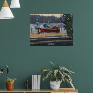 Poster Vue pittoresque des bateaux dans le parc national 