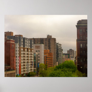 Poster Vue pittoresque des bâtiments à Montréal, Canada