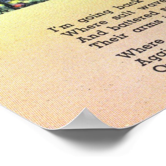 Poster Vue pittoresque des maisons avec un poème (Coin)