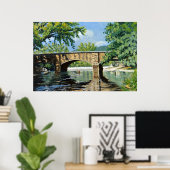 Poster Vue pittoresque du Missouri Trout Stream Fishing (Bureau à domicile)