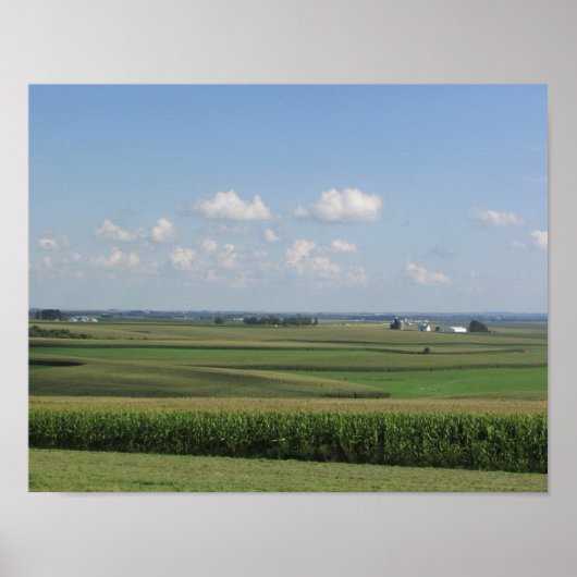 Poster Vue pittoresque d'une ferme Amish dans le Wisconsi (Devant)