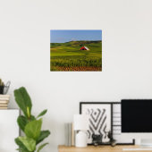 Poster Vue pittoresque d'une grange à Moscou Idaho. (Bureau à domicile)