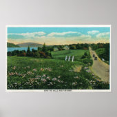 Poster Vue pittoresque sur la campagne, sur les collines (Devant)