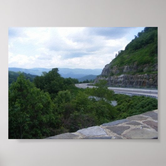 Poster Vue pittoresque sur le mont Smoky (Devant)