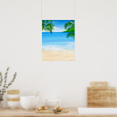 Poster Vue plage (Cuisine)
