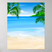 Poster Vue plage (Devant)