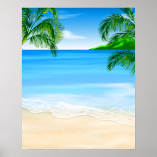 Poster Vue plage