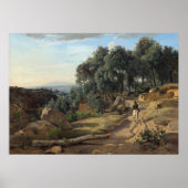 Poster Vue près de Volterra - Jean-Baptiste - Corot Fine  (Devant)