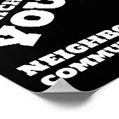 Poster Vue publique, Avertissement de surveillance de voi (Coin)