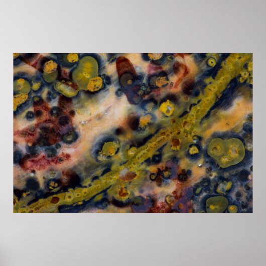 Poster Vue rapprochée abstraite de l'Ocean Jasper (Devant)