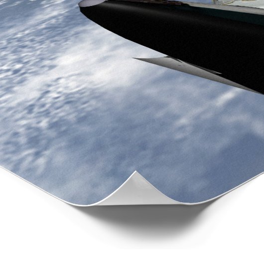 Poster Vue rapprochée de la navette amarrée (Coin)