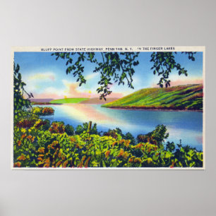 Poster Vue routière d'état de Bluff Point