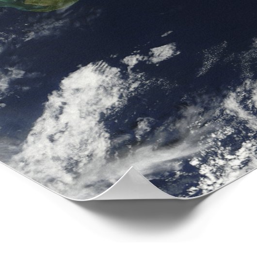 Poster Vue satellite de Cuba (Coin)