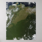 Poster Vue satellite de la Colombie-Est (Devant)