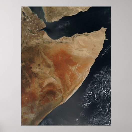 Poster Vue satellite de la Corne de l'Afrique (Devant)