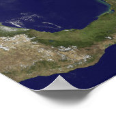 Poster Vue satellite de la côte Est des États-Unis (Coin)