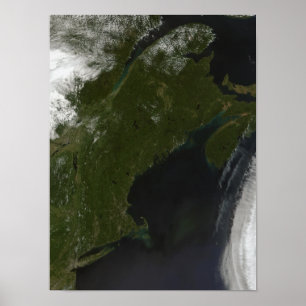 Poster Vue satellite de la Nouvelle Angleterre