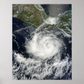 Poster Vue satellite de la tempête tropicale Darby (Devant)