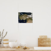 Poster Vue satellite de la Turquie (Cuisine)