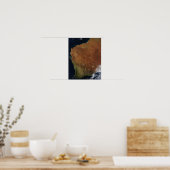 Poster Vue satellite de l'Australie occidentale (Cuisine)