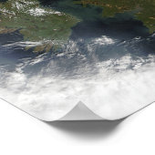 Poster Vue satellite de l'Europe du Nord (Coin)