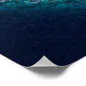 Poster Vue satellite de l'île de sable rose en forme de c (Coin)