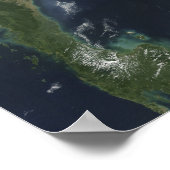 Poster Vue satellite de l'Indochine (Coin)
