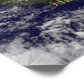 Poster Vue satellite de l'ouragan Sandy (Coin)