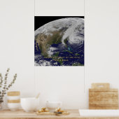 Poster Vue satellite de l'ouragan Sandy (Cuisine)