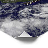 Poster Vue satellite de l'ouragan Sandy (Coin)