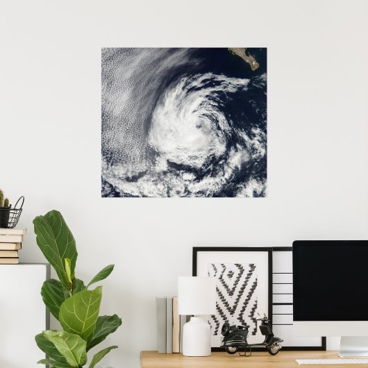 Poster Vue satellite des Blas de dépression tropicale (Bureau à domicile)