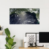 Poster Vue satellite des fuites d'huile (Bureau à domicile)