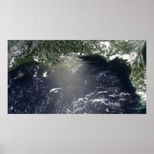 Poster Vue satellite des fuites d'huile (Devant)