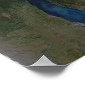 Poster Vue satellite des Grands Lacs (Coin)