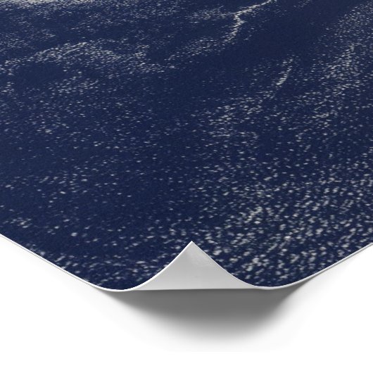 Poster Vue satellite des îles Hawaii (Coin)