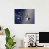Poster Vue satellite des îles Hawaii (Bureau à domicile)