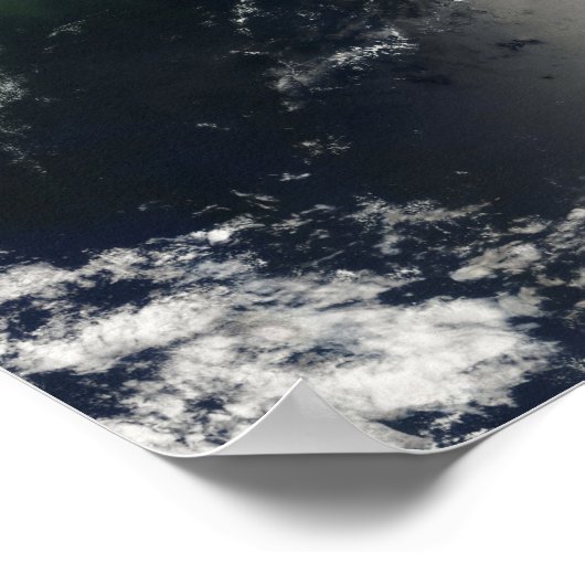 Poster Vue satellite des stries et rubans d'huile (Coin)