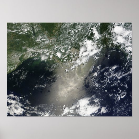 Poster Vue satellite des stries et rubans d'huile (Devant)