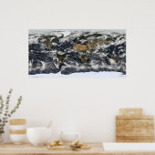 Poster Vue satellite détaillée de la Terre (Cuisine)