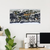 Poster Vue satellite détaillée de la Terre (Bureau à domicile)