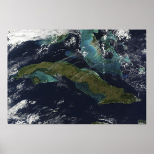 Poster Vue satellite du Cuba