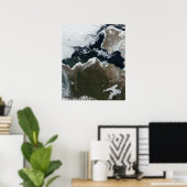 Poster Vue satellite du Nord-Ouest canadien (Bureau à domicile)