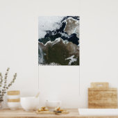 Poster Vue satellite du Nord-Ouest canadien (Cuisine)