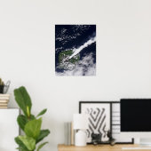 Poster Vue satellite d'un panache épais et riche en vapeu (Bureau à domicile)