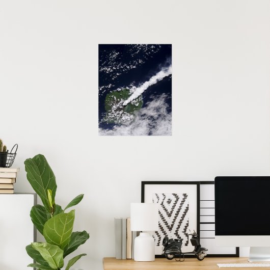 Poster Vue satellite d'un panache épais et riche en vapeu (Bureau à domicile)