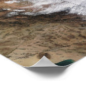 Poster Vue satellite d'une énorme tempête d'hiver au-dess (Coin)