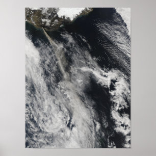 Poster Vue satellite d'une plume 2 de cendre